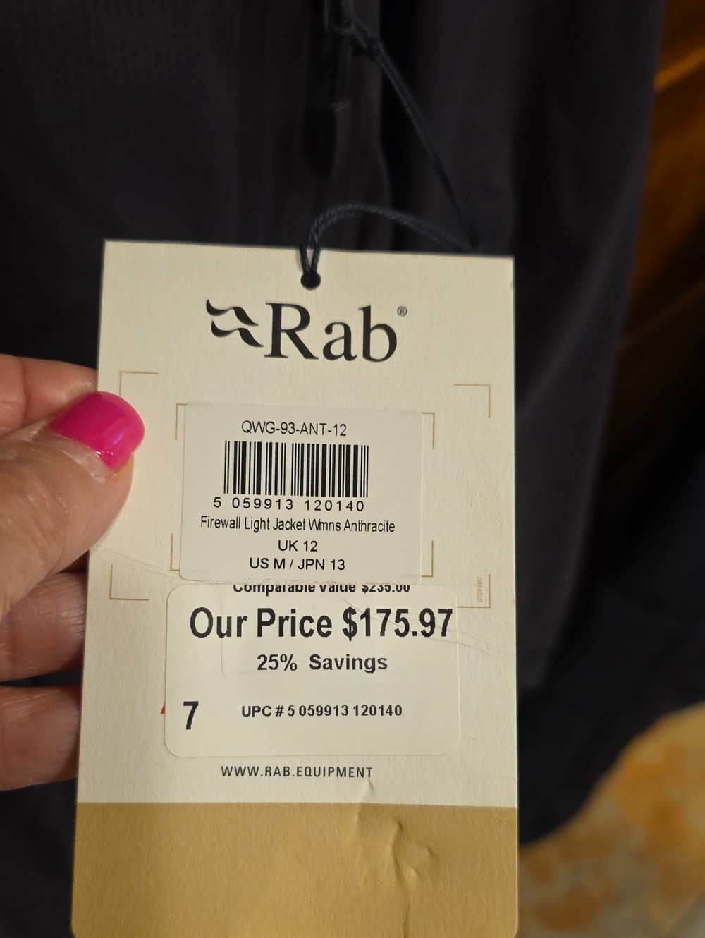 Rab Women's Lightweight Waterproof Hooded Jacket - Dark Gray - Picture 2 of 13